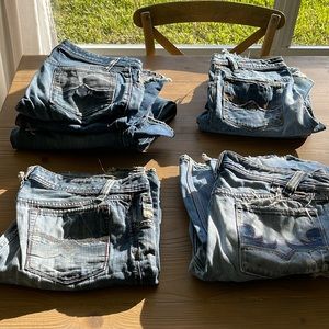 Lot of 5 Men’s vintage Diesel ZAF Jeans, various sizes and conditions.